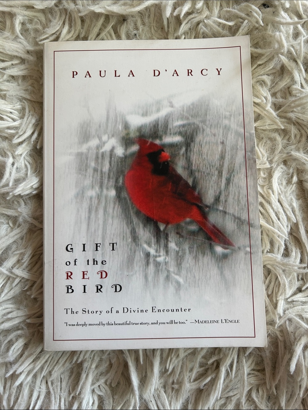 White & Red 'Gift of the Red Bird' Coffee Table Book by Paula D’Arcy, divine